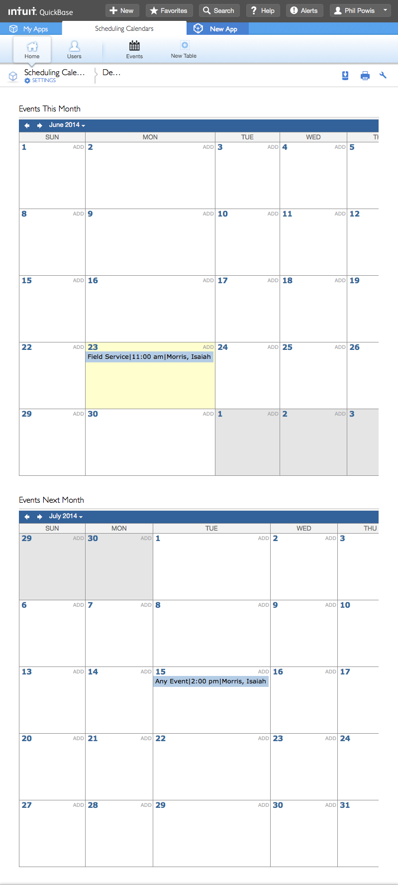 scheduling calendars