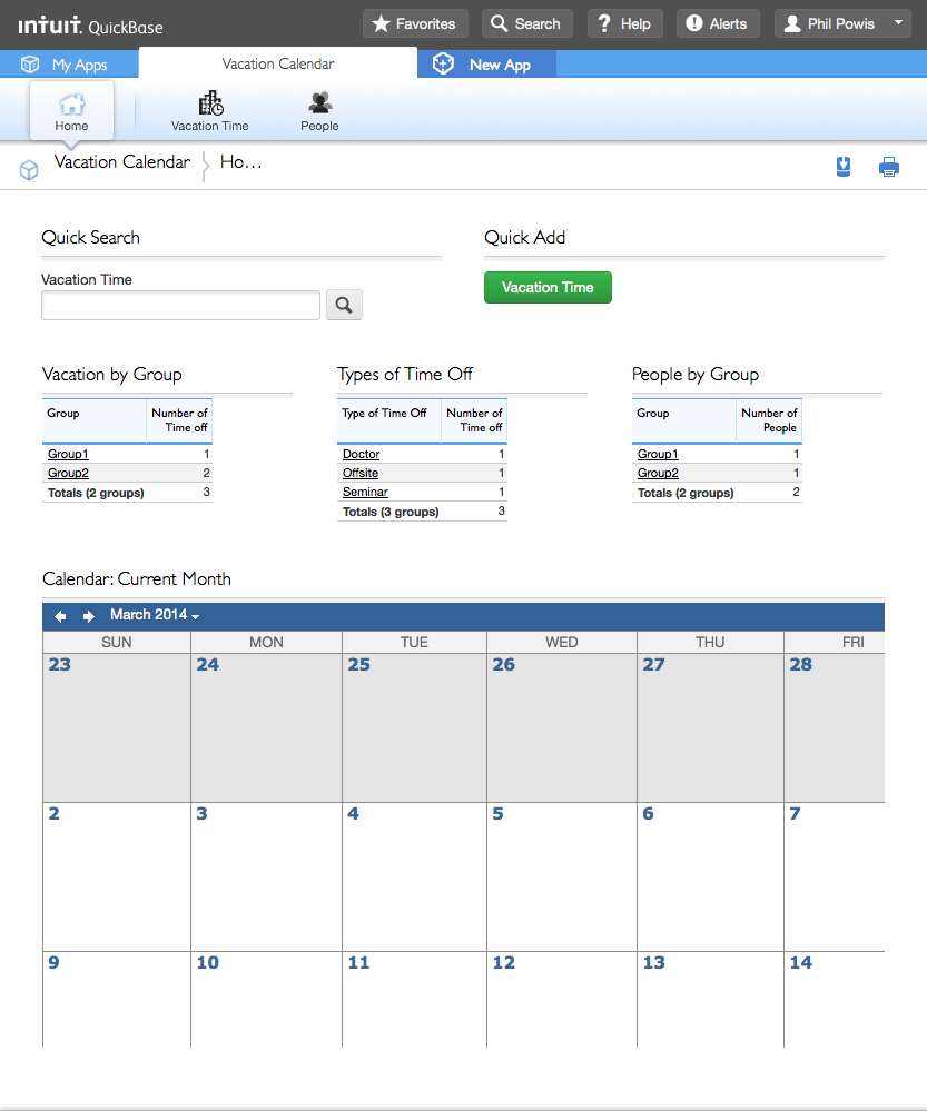 vacation calendar